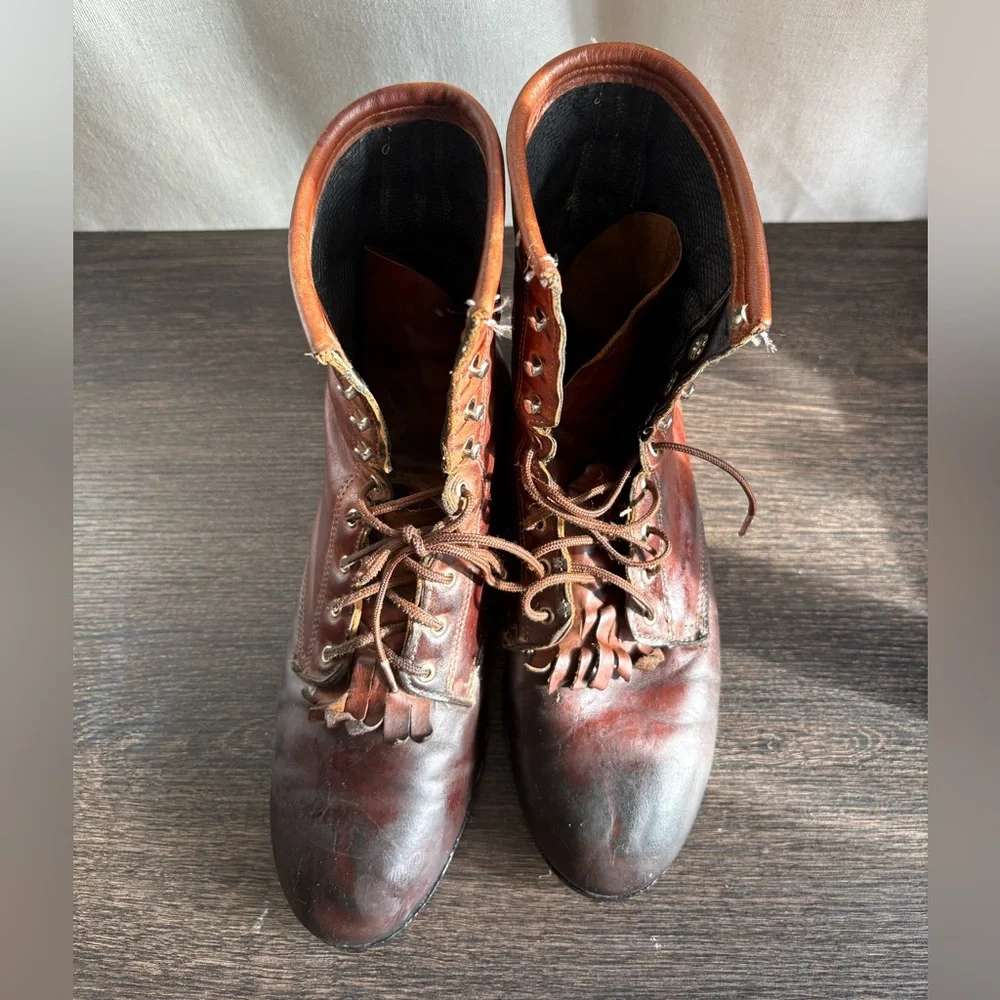 Vintage J Chisholm Packer Ranch Boots 74990 Size US 8 Men’s - Picture 6 of 12